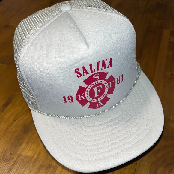 Salina Kansas State Firefighters Association vintage Otto Cap rope hat cap snapb - Picture 1 of 9
